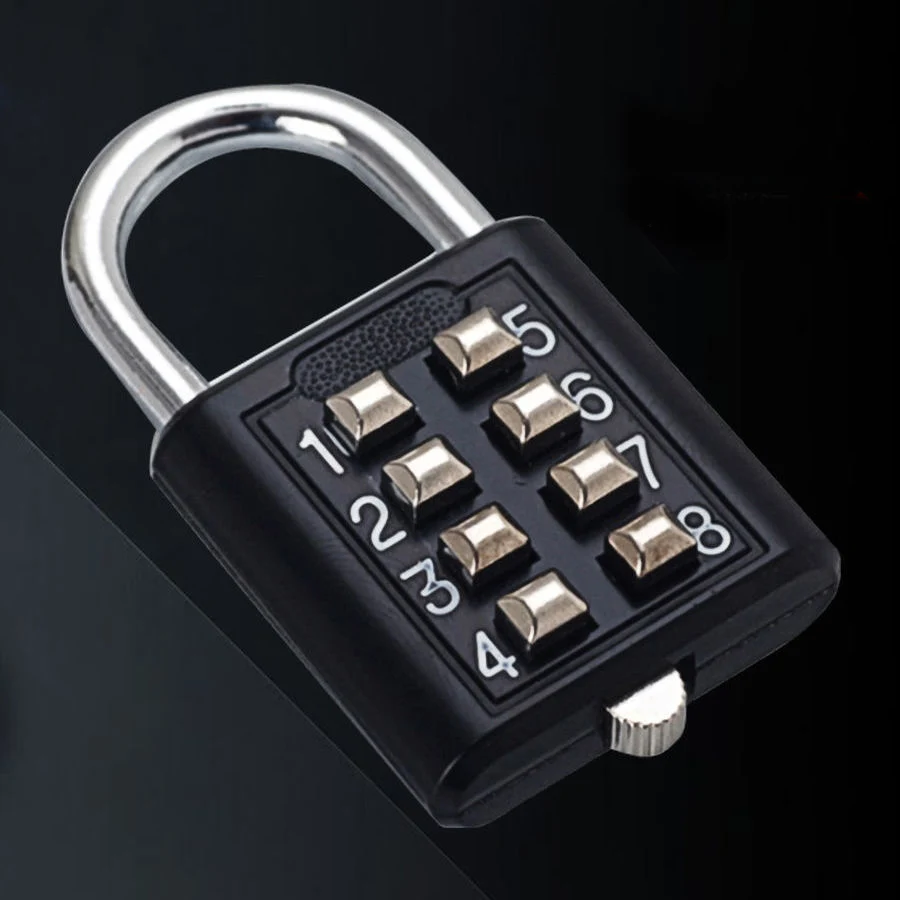 8 Digits Password Code Combination Padlock Zinc Alloy Suitcase For Luggage Travel Code Smart Lock Code Keyed Anti-thieft Lock