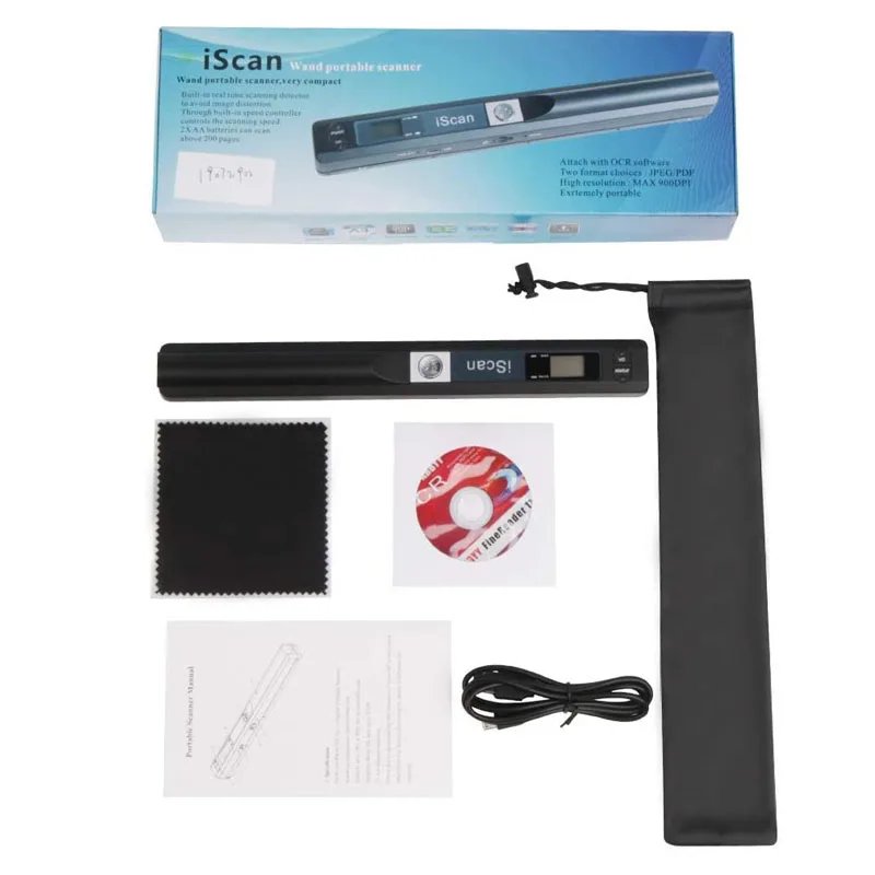 Mini Portable Handheld Scanner iScan 900 DPI A4 Document Scanner for Business Photo Picture Receipts Book Support JPG/PDF Format