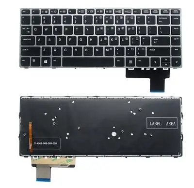 NEW US Laptop keyboard FOR HP EliteBook Folio 9470 9470M 9480 9480m with backlit with point