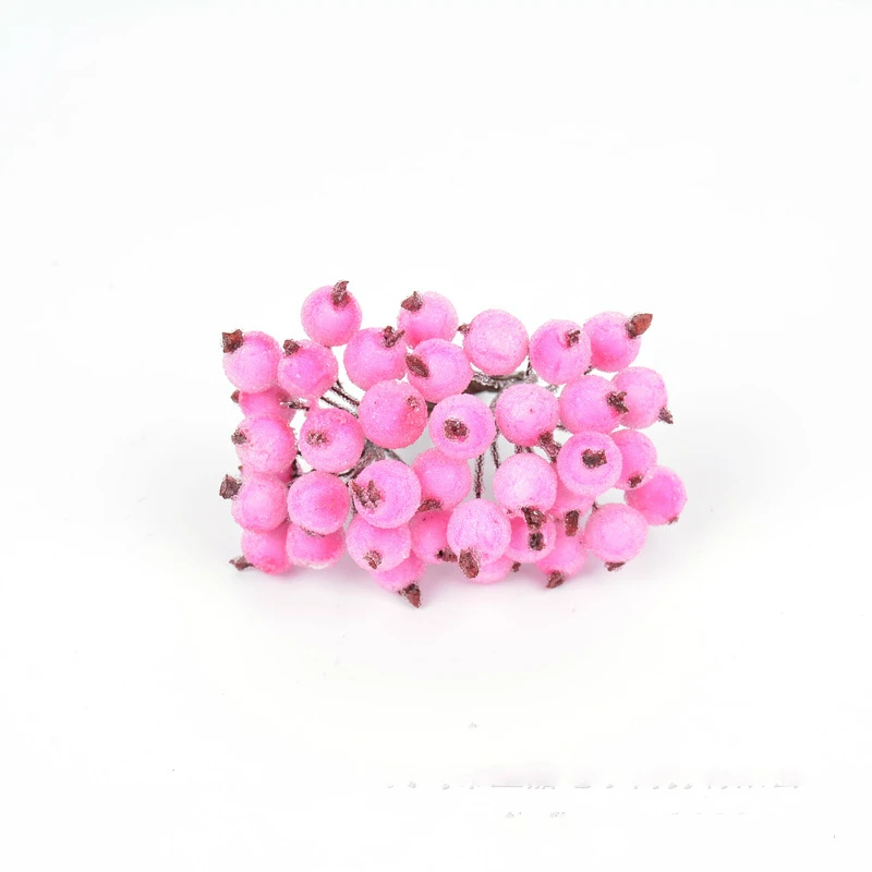 40 قطعة/الحزمة ديكور صغير عيد الميلاد متجمد التوت الاصطناعي النباتات الاصطناعية الفاكهة رغوة التوت صندوق الحلوى سكرابوكينغ