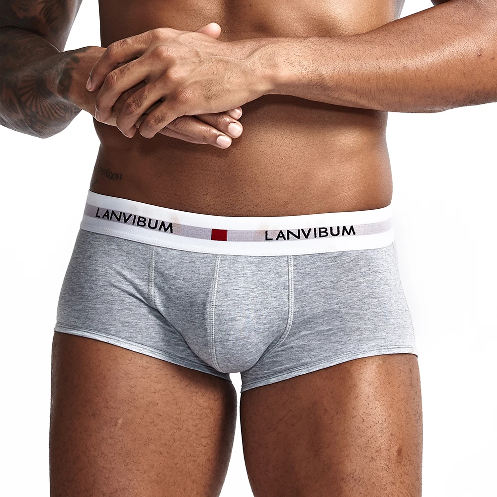 Lanvibum boxer homme men underwear трусы мужские man cotton underwear boxer cortos трусы мужские боксеры calzoncillos hombre