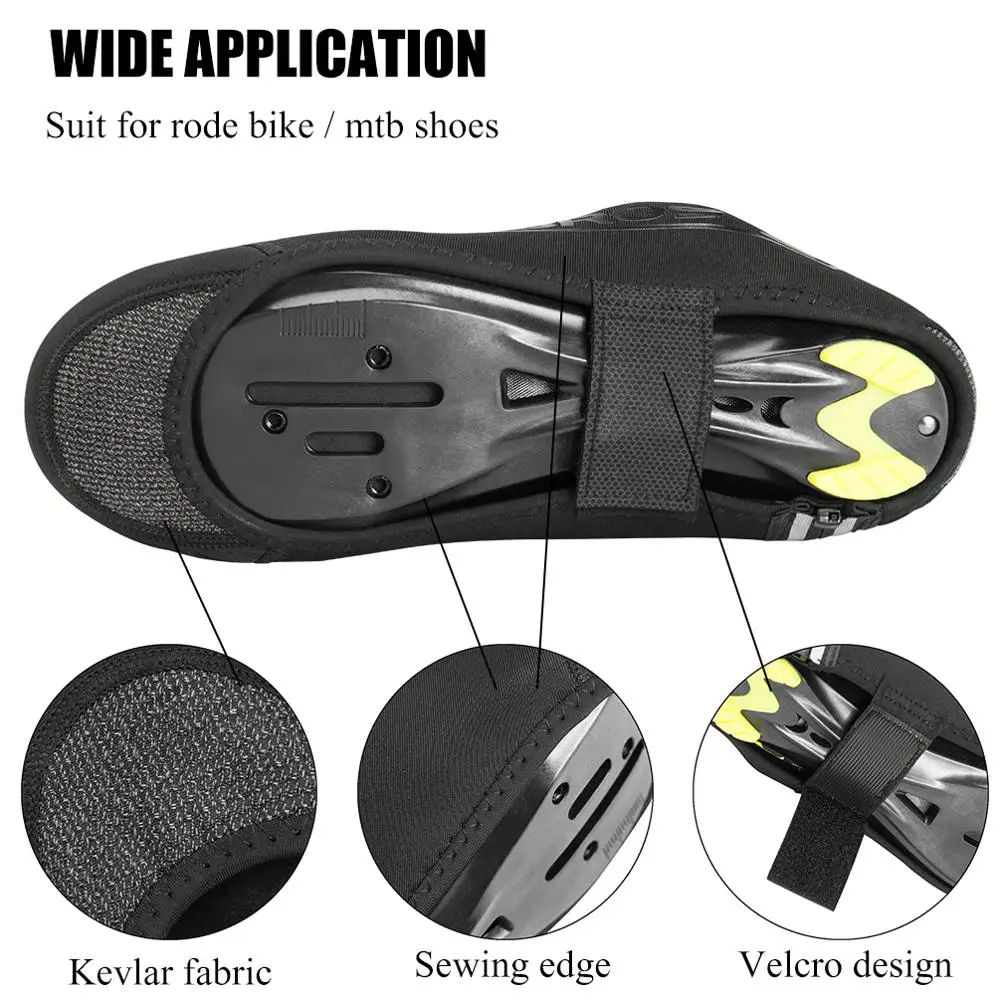 ROCKBROS Shoe Cover Bicycle Winter Cycling Shoes Overshoes Road Bike Mtb Windproof Toe Warmer Mtb Footwear Winter Shoe Cover