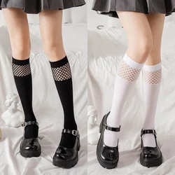 Summer thin Korean cute bow fishnet stockings sexy lace large mesh stockings over the knee socks