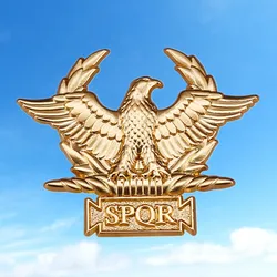 Roman legion Golden Imperial Eagle Aquila SPQR Gladiator Brooch badge