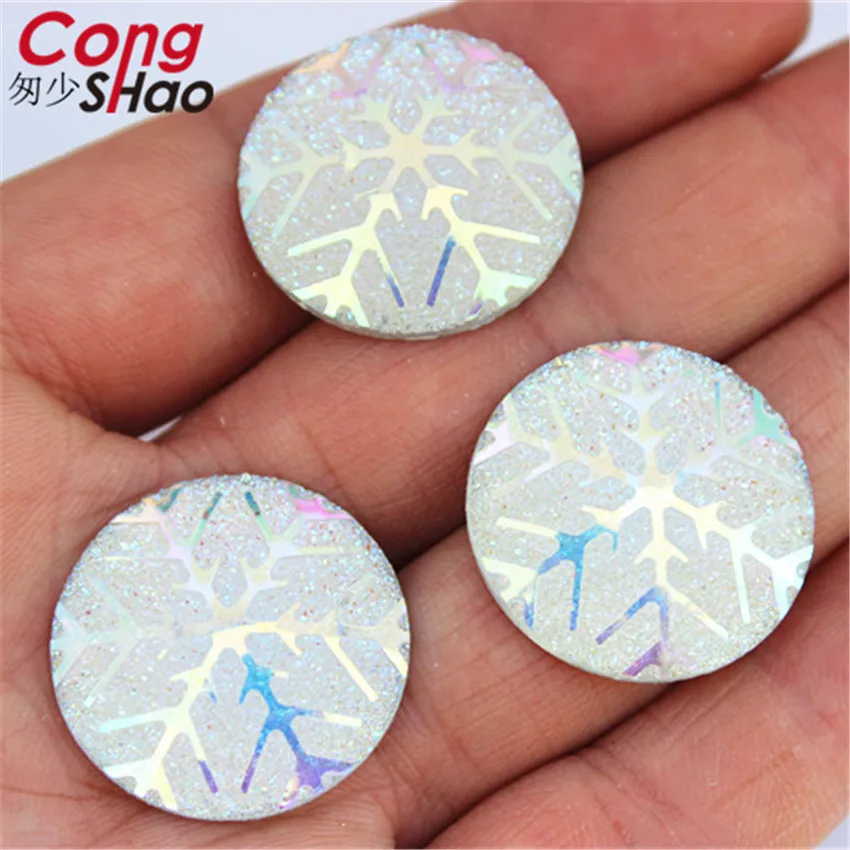 Cong Shao 12/14/16/18/20/25mm pietre rotonde e cristalli AB schiena piatta resina strass Applique perline abito da sposa fai da te WC328