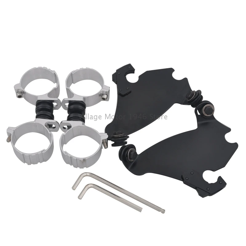 Picture 7: Motorcycle Parts Bracket Gauntlet Headlight Fairing Trigger Lock Mount Kit 49MM for Harley Davidson Dyna Fairing XL 1986-2016