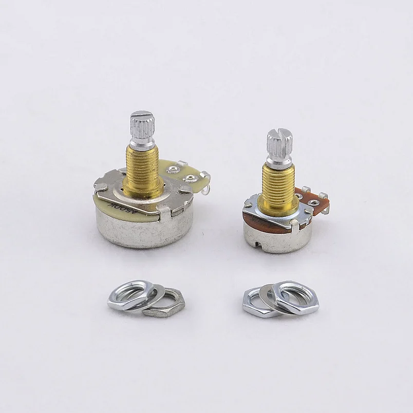 【Made in Korea】Alpha Brass Shaft  Potentiometer(POT) For Electric Guitar Bass A250K/B250K/A500K/B500K