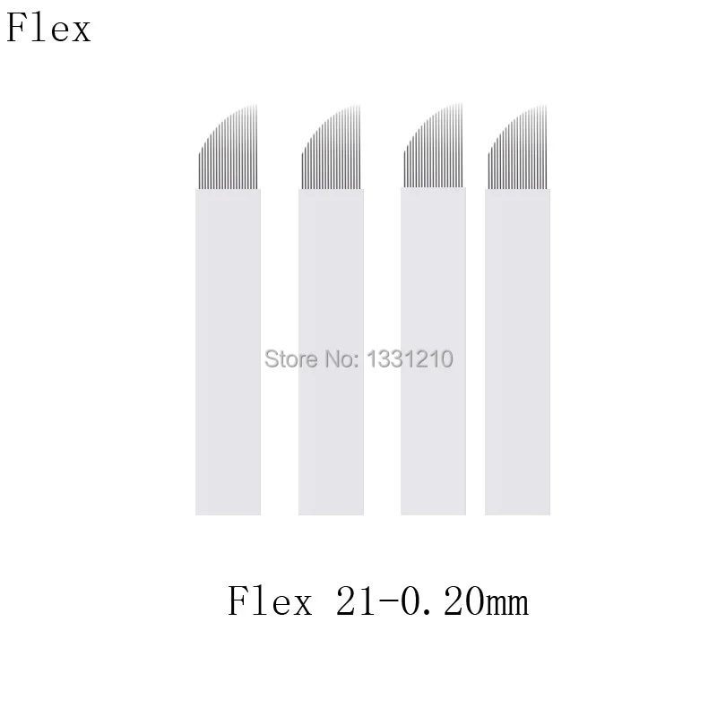 White Sobrancelha Blades Microblading Flex 21 0.20mm Permanent Makeup Line Eyebrow Tattoo Needles For Tobori Microblading Pen