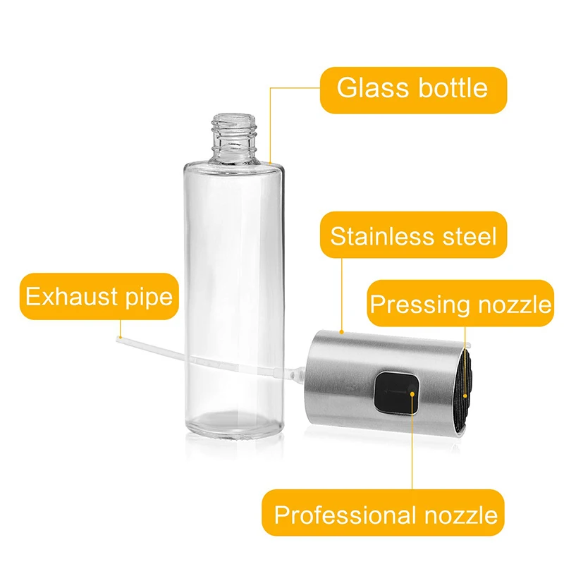 Kitchen Baking Oil Cook Oil Spray Empty Bottle Vinegar Bottle Oil Dispenser Cooking Tool Salad BBQ Cooking Glass Oil sprayer