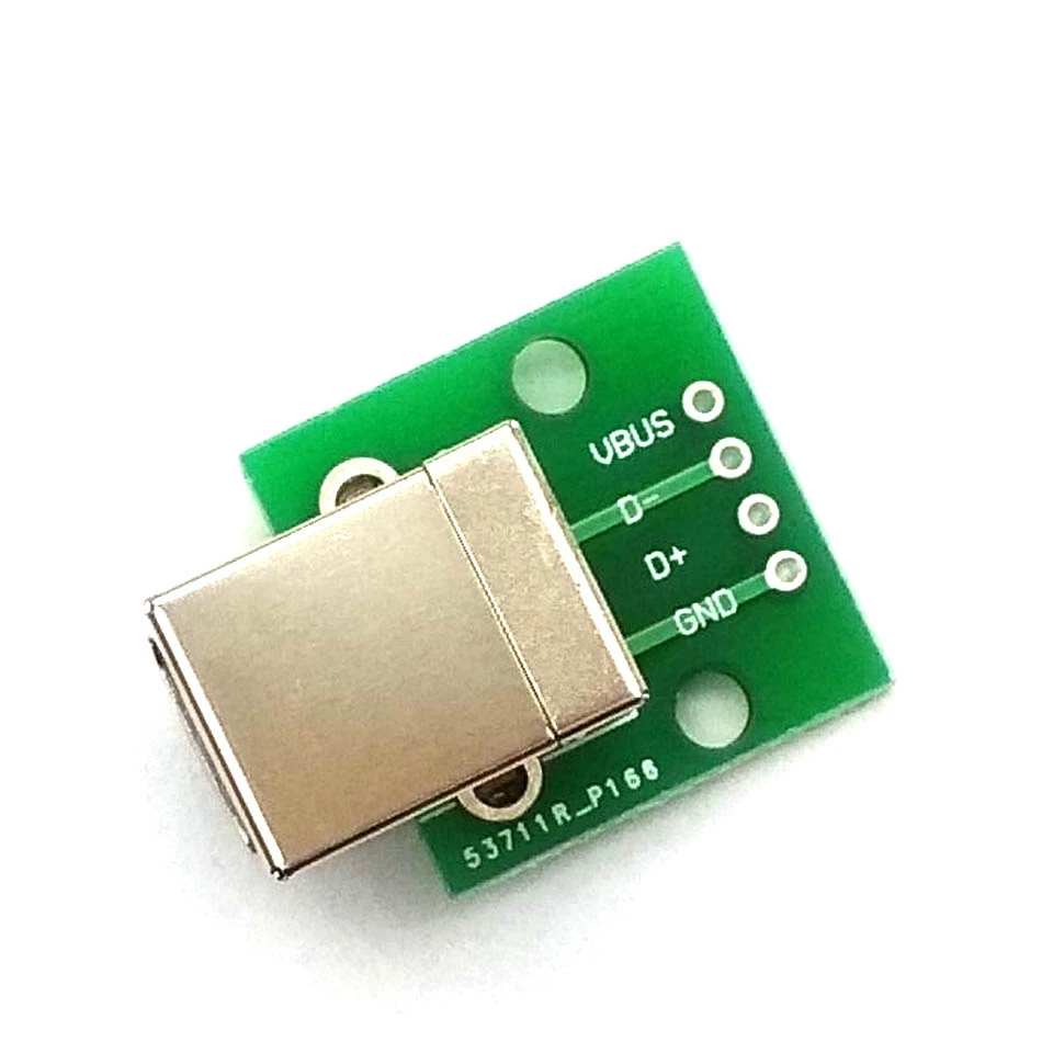 2 Pcs USB-05 USB Turn DIP Adapter Plate Female Head Socket DIP Type B Party Interface Printer Connection Cable