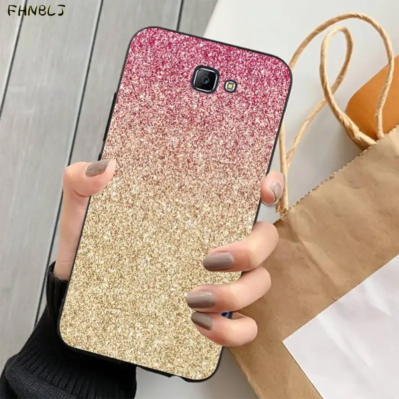 FHNBLJ Gold Pink Glitter Marble Phone Case Cover for Samsung J4 PLUS J7PRO J5 J6 J7 PRIME J7 neo 2016 2018 J8