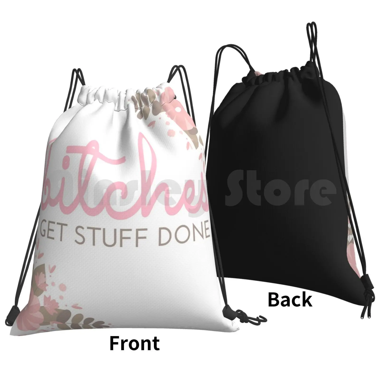 Get Stuff Done Backpack Drawstring Bag Riding Climbing Gym Bag Get Stuff Done Tina Fey Amy Poehler Quotes Snl Saturday Night