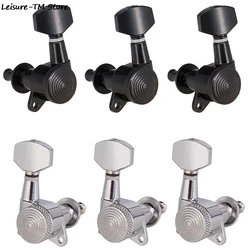 Guitar String Peg Locking Tuners Tuning Pegs Guitar Silver&Black 6R&6L&3R3L For Choose Machine Head Guitar Parts & Accessories