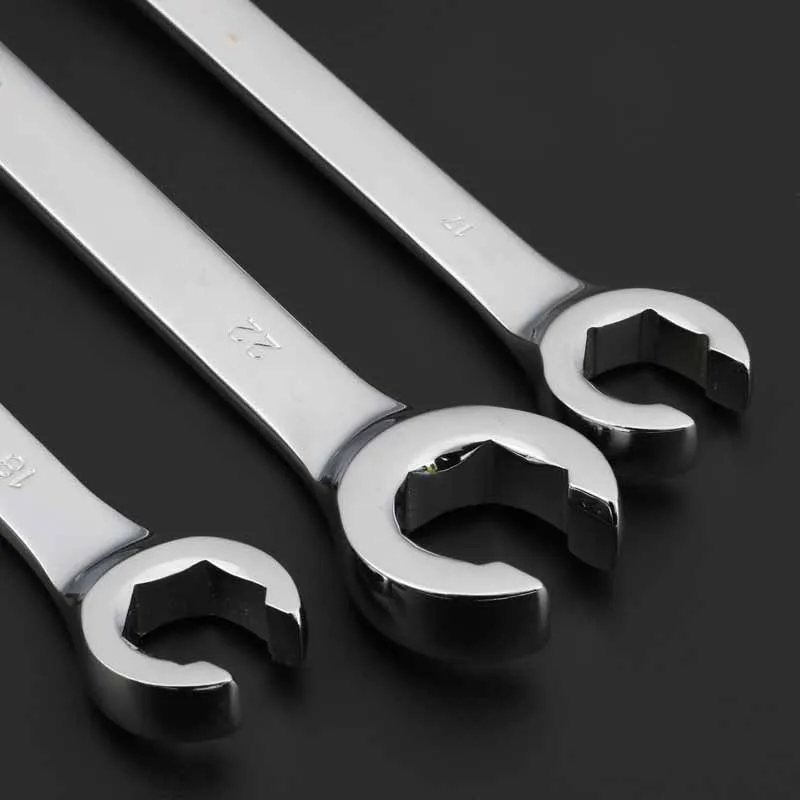 1pc Nut Spanner Brake Wrench For Car Repair Hand Tools Tubing Wrench Double Head Opening Wrench Crow\'s-Foot Spanner 6*8-24*27mm