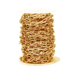 1 Meter Stainless Steel Chunky Trendy U Link Chain Gold 5x13mm Paperclip Chains for Minimalist Necklace Making
