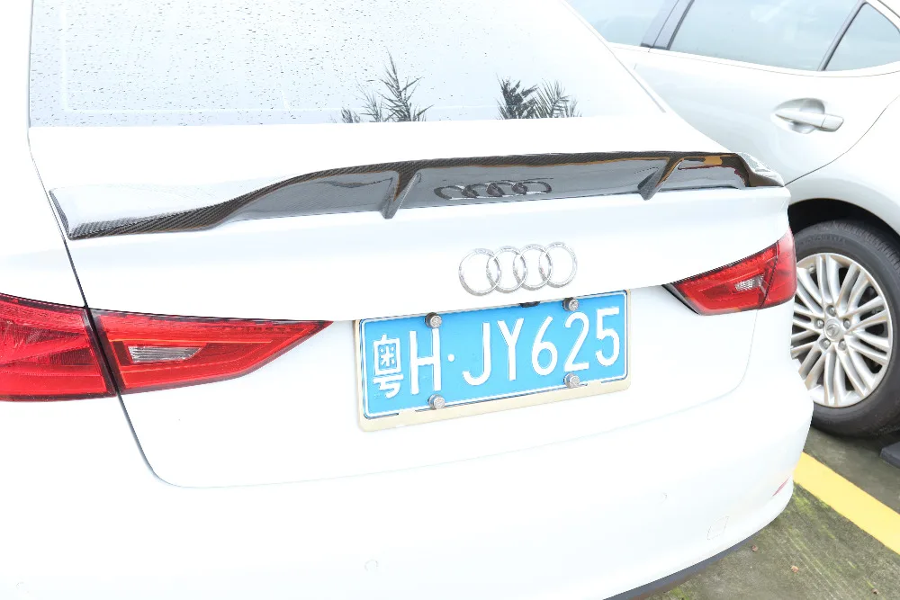 Carbon Fiber Car Rear Wing Trunk Lip Spoilers For 12-18 Audi A3 S3 Sedan 4Doors 2012 2013 2014 2015 2016 2017 2018