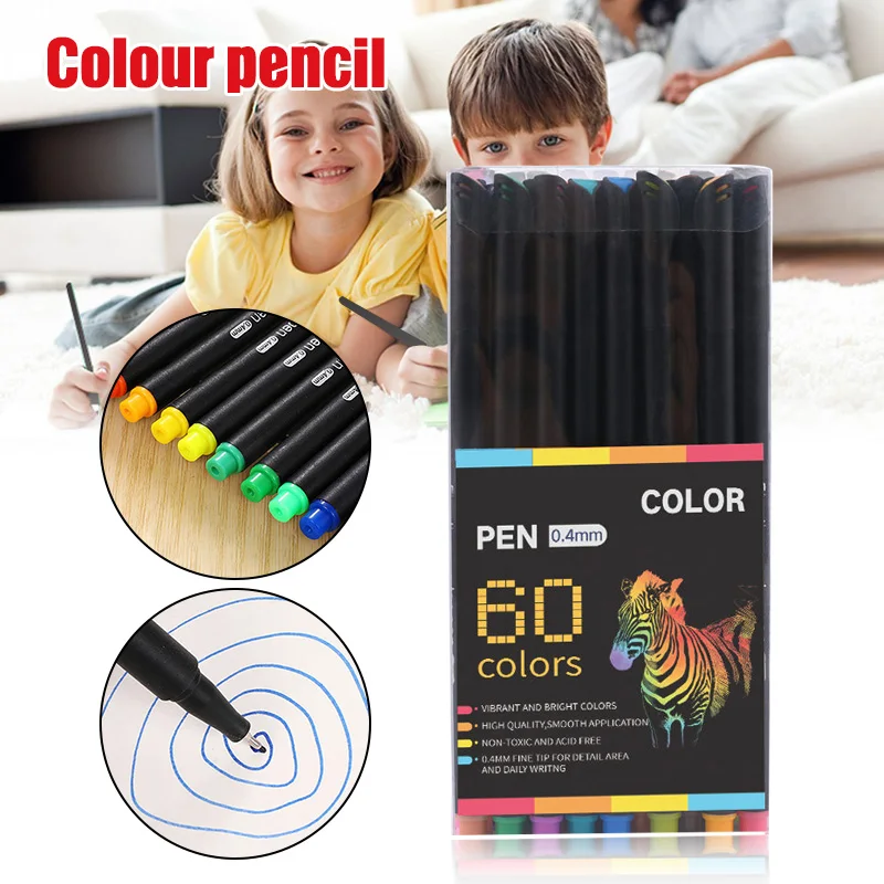 Colored Pens Fine Point Markers Fine Tip Drawing Pens Porous Fineliner Pen for Office School EM88