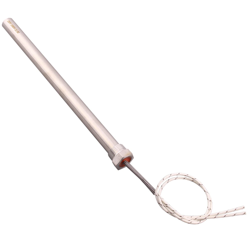 220V Cartridge Heater Cylindrical Immersion Water Heating Element Stainless Steel 1/2\