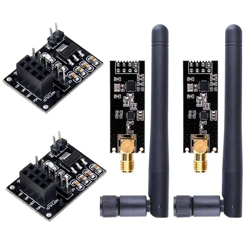 3Set Draadloze Transceiver Ontvanger NRF24L01 + Pa + Lna Rf Module Sma Antenne 2.4 Ghz 1100M NRF24L01 Regulator nano V3.0 ATmega328P