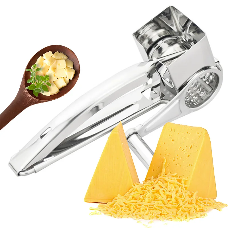 4 Drums Blades Rotary Cheese Grater Stainless Steel Cheese Slicer Shredder Butter Cutter Kitchen Gadgets