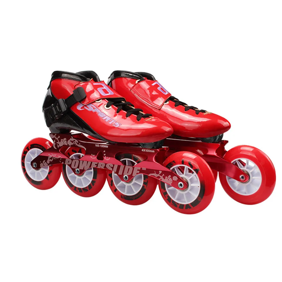 

Speed inline skates carbon fiber professional 4*100/110mm competition 4 wheels racing skating patines similar powerslide 38