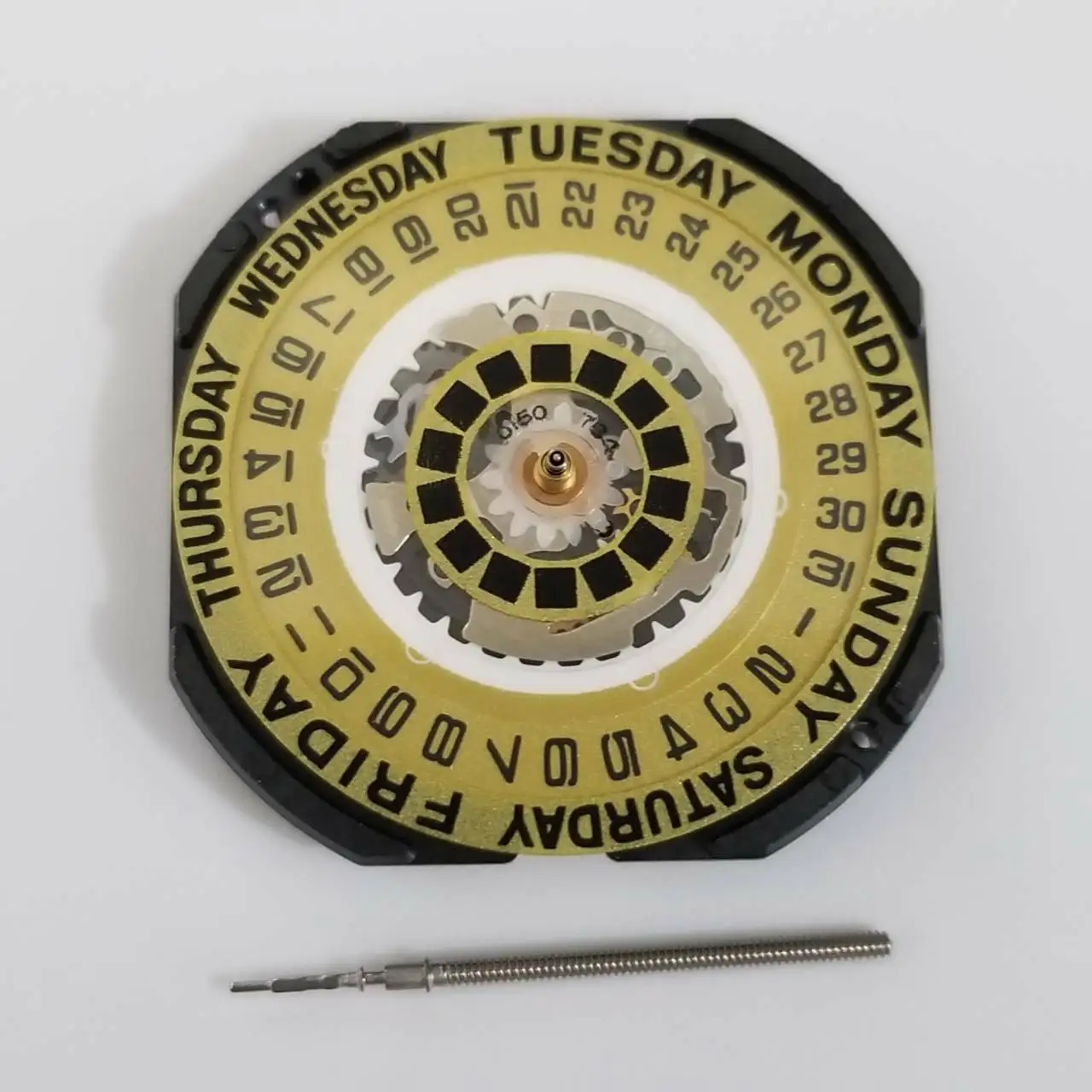 3 Hands Quartz Watch Movement With Battery Date & Wide Day Replacement Repair Parts For VX44E Watch Movement Accessories