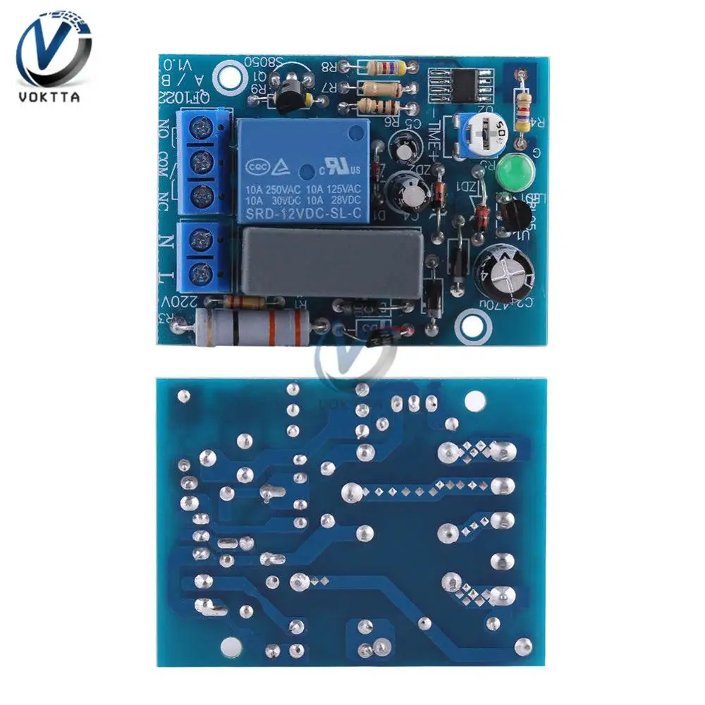 AC 220 0-10S 0-10M 0-100M 0-10H Timer relè interruttore di ritardo ingresso/uscita ritardo interruttore modulo temporizzazione regolabile scheda di spegnimento