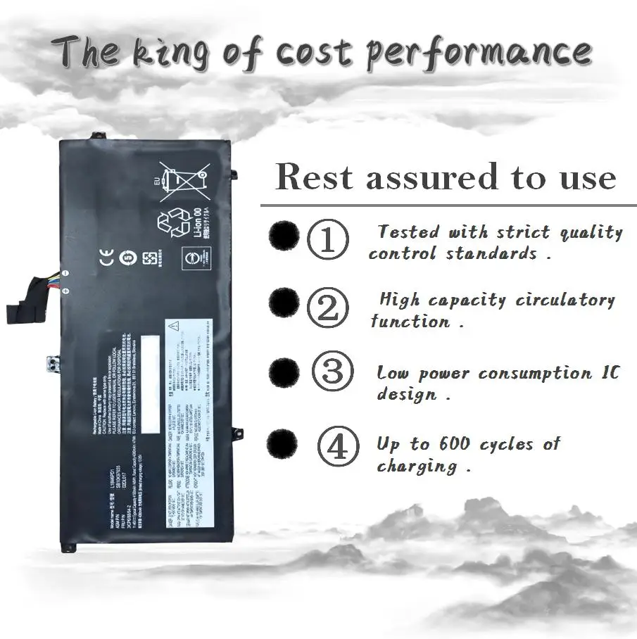 Nobi 48Wh L18M6PD2แบตเตอรี่แล็ปท็อปสำหรับ Lenovo Thinkpad X390 X395 TP00106A/B/C L18C6PD2 L18M6PD1 02DL017/18/19/20 SB10K97656series