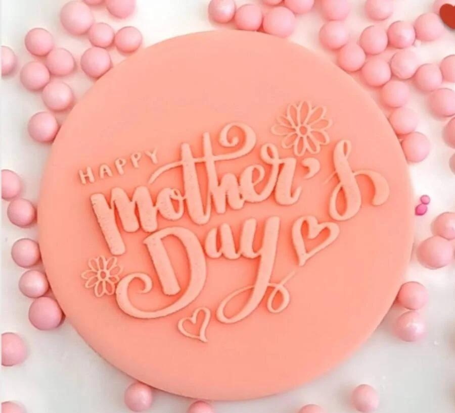 Cake decoration happy mother\'s day acrylic board Cutter reverse stamp embosser Fondant plastic cutter Mould tools