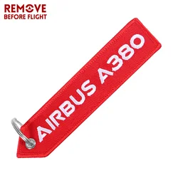 AIRBUS A380 Keychain llavero Aviation Gifts Auto Embroider Key Ring Aviation Gifts Key Ring Tag Fobs Customized Keychains