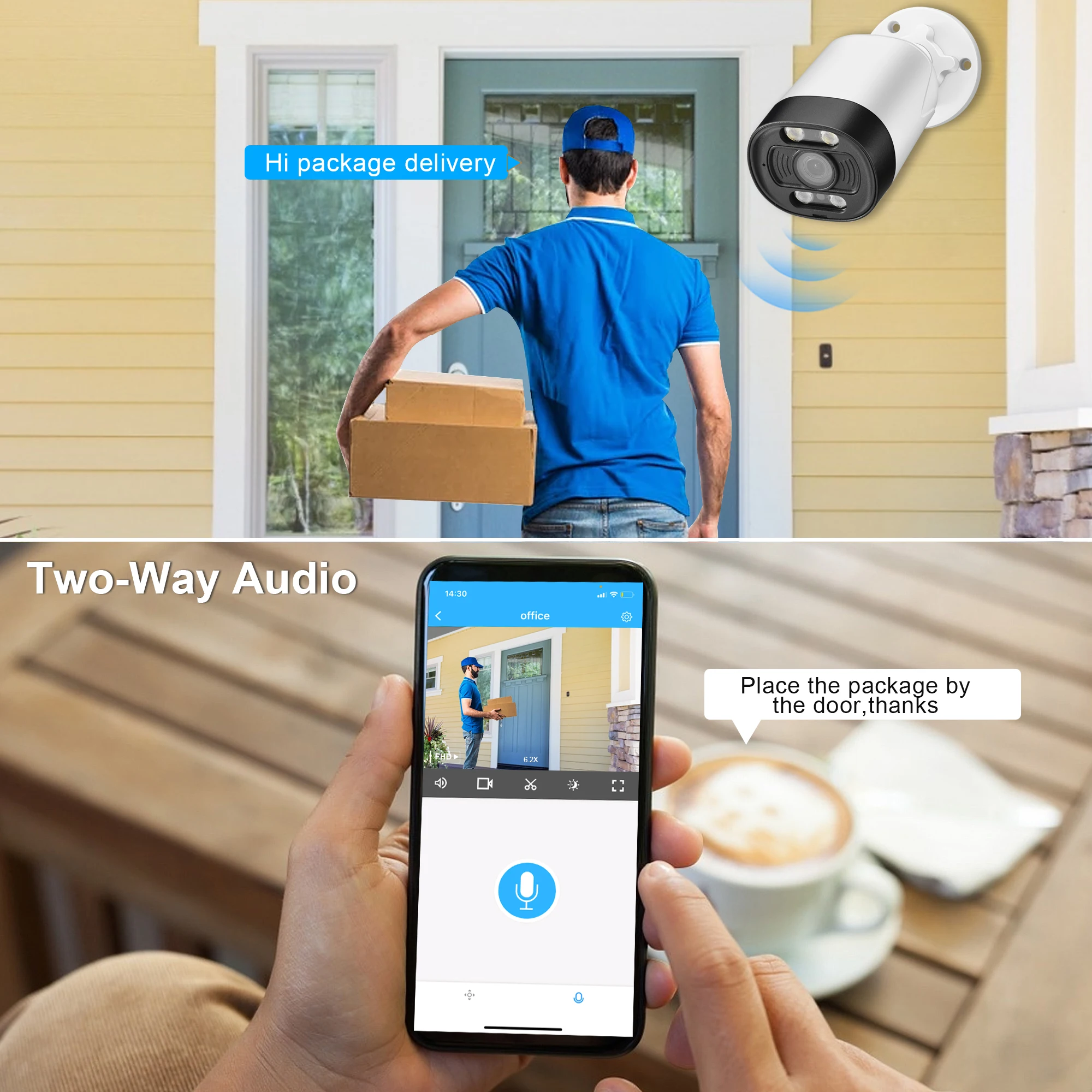 Gadinan 5MP Video Surveillance Camera CCTV POE NVR Kit  AI Face Detect Bullet Two Way Audio Recorder Color Night Security System