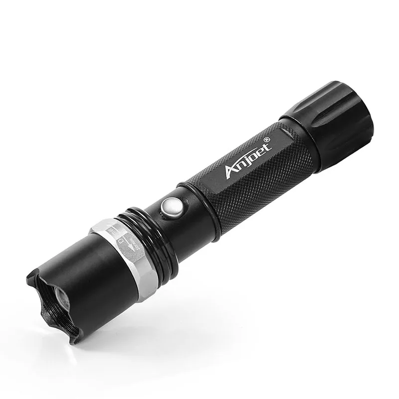 Anjoet Traffic command 2000LM XML T6 Q5 led baton powerful tactical flashlight zoomable Torch lamp lanterna Rechargeable 18650