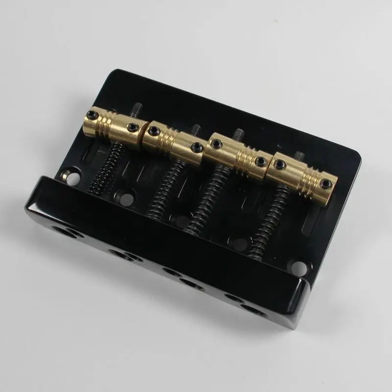 4 String High Mass Vintage Machined Bass Bridge Black Tailpiece Replacement for Precision Electric Instruments Made In Korea CNC