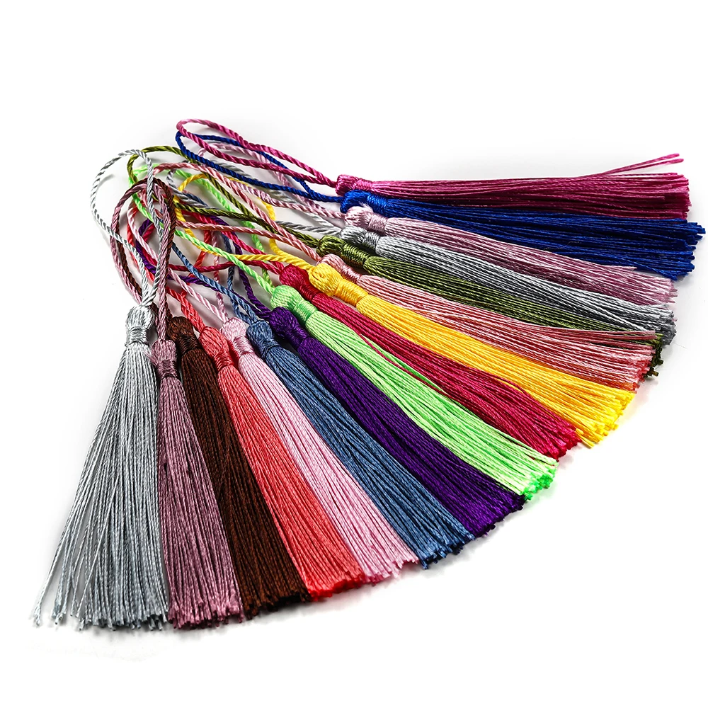 

30Pcs 70mm Fringe Trim Sewing Curtains Hanging Rope Silk Tassel For DIY Key Chain Earring Hooks Pendant Jewelry Making Finding