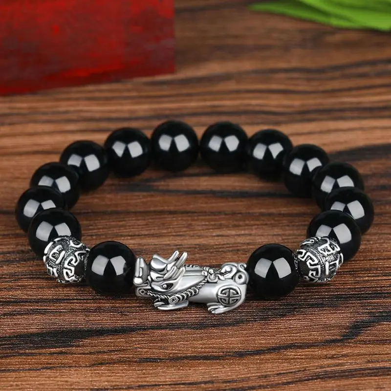 New Arrival Sliver PIXIU Bracelet for Women Men Beads Couple Bracelet Bring Lucky Brave Wealth Feng Shui Bracelets