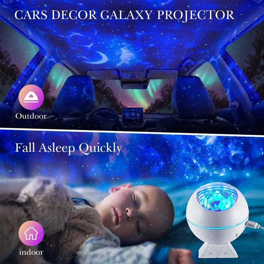 New Projector Night Light Laser Starry Sky Projector With Remote Voice Control Nebula Cloud Kid Adult Gift