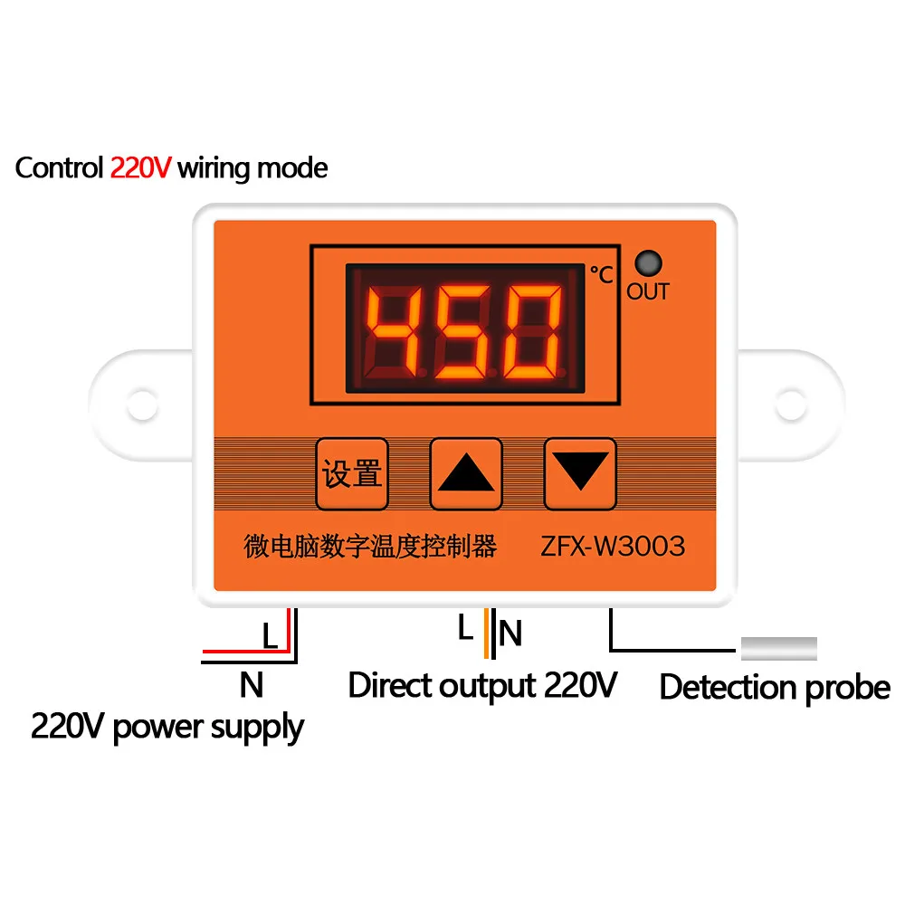 Micro Temperature Controller Thermostat ZFX-W3003 Thermoregulator 12V 24V 220V Intelligent Incubator Water Temp Regulator