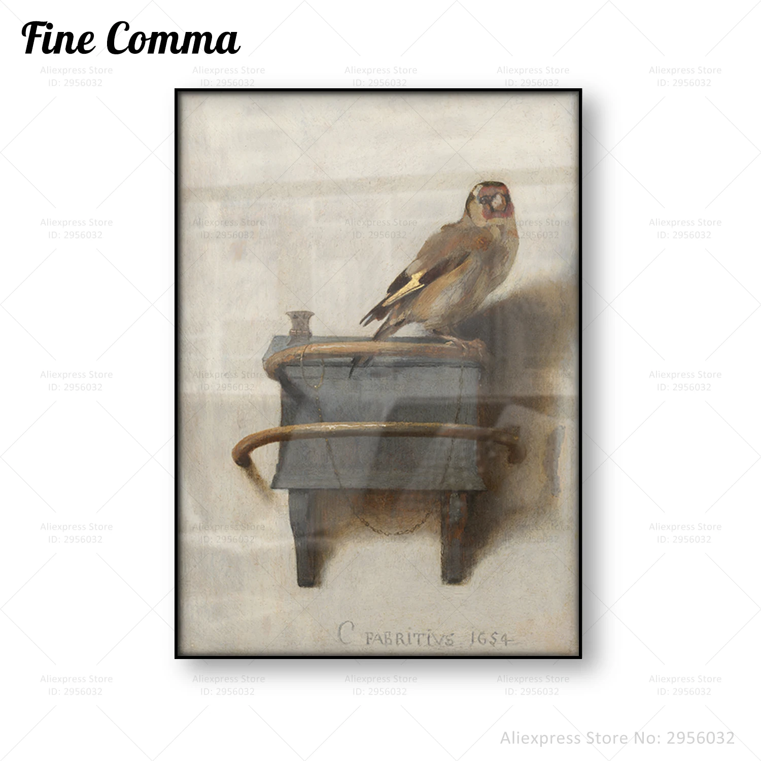 The Goldfinch Carel Fabritius Vintage Poster Canvas Painting Print Antique Animal Bird Wall Art Decor Home Decoration Picture