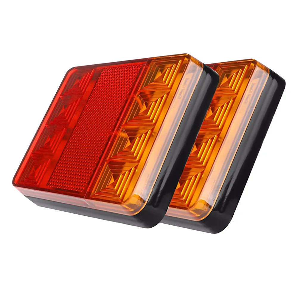 1 Set Trailer Truck Taillight 12V 8LED Rear Tail Light Warning Brake Lights Rear Lamp IP65 Waterproof Durable Stop Signal Lamps