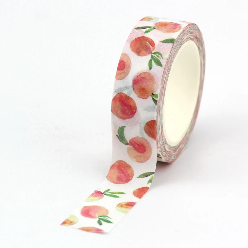 NEW 10pcs/Lot Decorative Fruit Peach Paper WashiTapes DIY Adhesive Sticker Masking Tape Stationery Scrapbooking Office Supplies