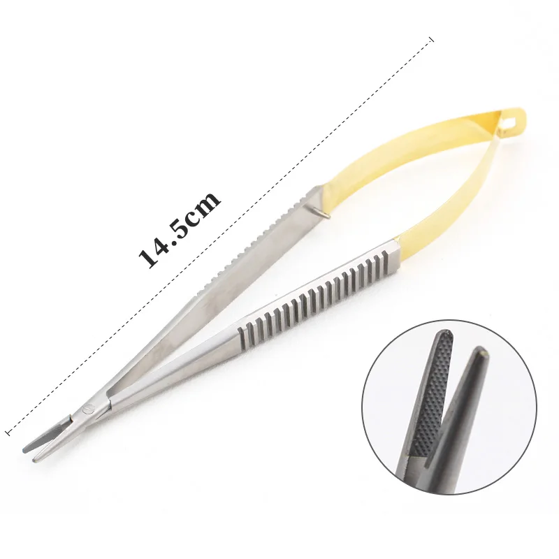 12.5cm  Needle-holding forceps with double eyelids,Cosmetic Surgery
