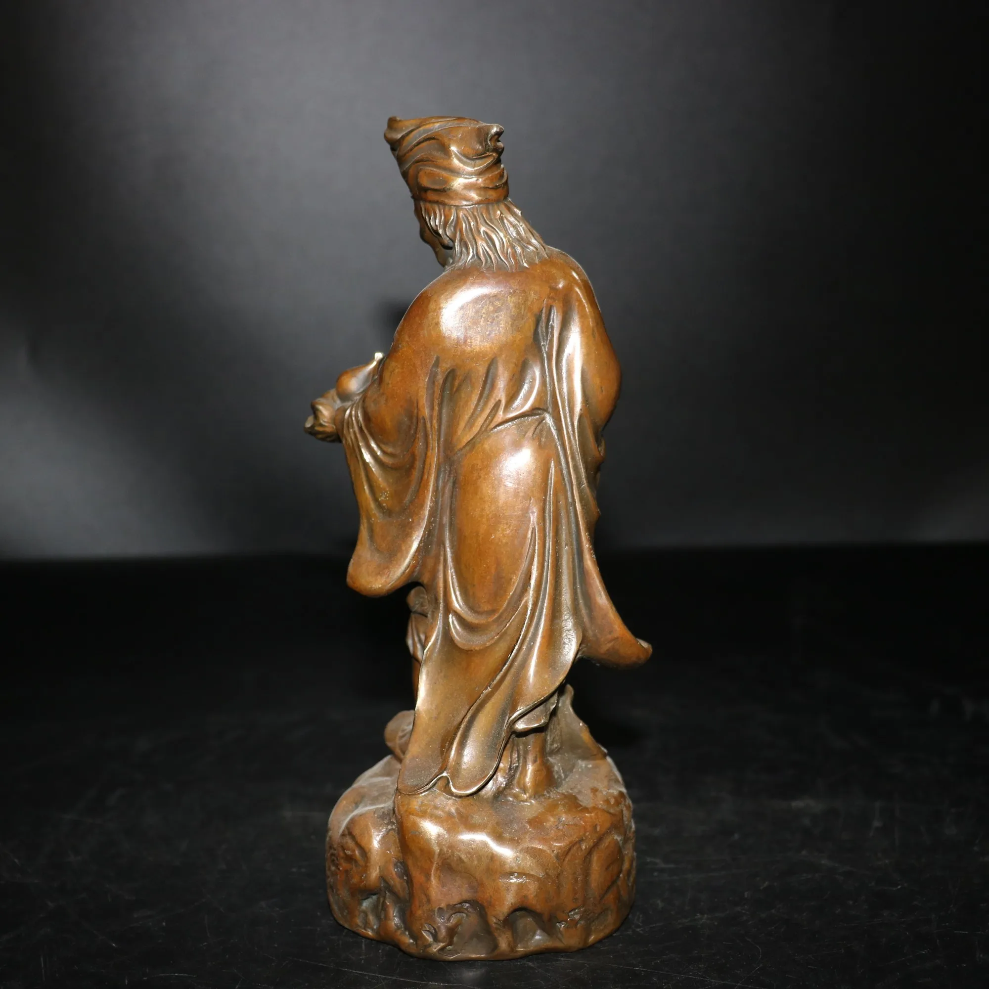Temple Collection Old Bronze Cinnabar Jigong Living Buddha Standing Buddha Help the world Worship Hall Town house