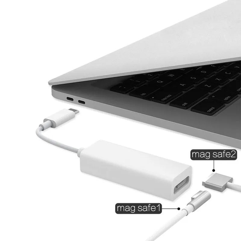 Usb 3.1 tipo c macho para magsafe 2 5pin fêmea cabo cabo adaptador conversor adequado para notebooks smartphones com USB-C portas
