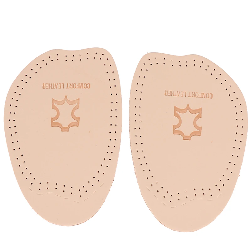 1Pair Breathable Thickening Half Code Pad Leather Forefoot Pads Soft High Heel Insoles Shock Absorbing Insoles Shoes Accessoires