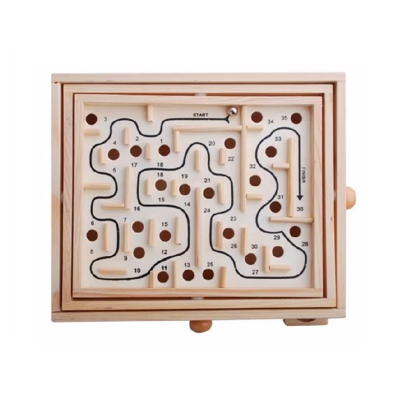 Fly AC Labyrinth Wooden Rolling ball Toy Maze Game education toys for children Birthday Gift