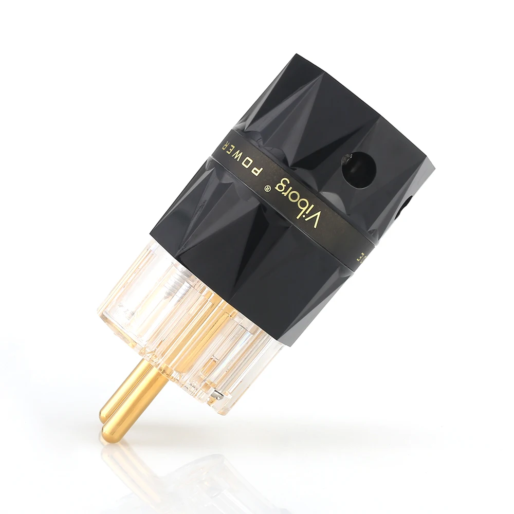 

Viborg VE503G Transparent 99.99% Pure Copper Gold Plated EUR Schuko Hifi Audio Power Cord Cable Power Plug