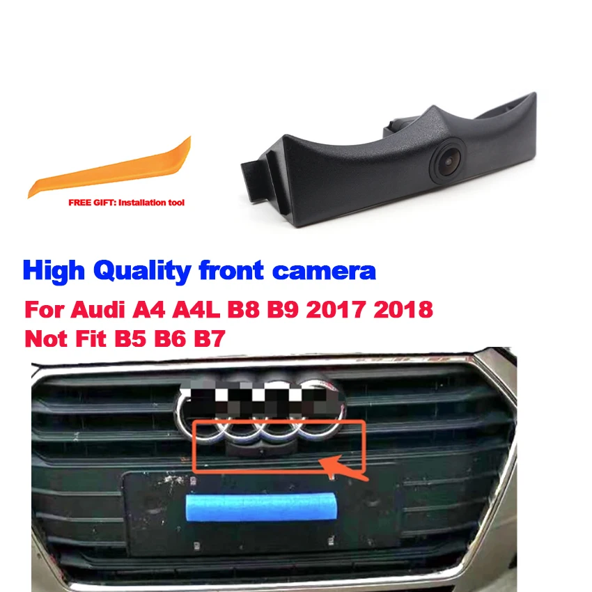 Telecamera frontale per auto per Audi A4 A4L B8 B9 2017 2018 non adatto B5 B6 B7 Car Special Front HD camera CCD HD impermeabile di alta qualità