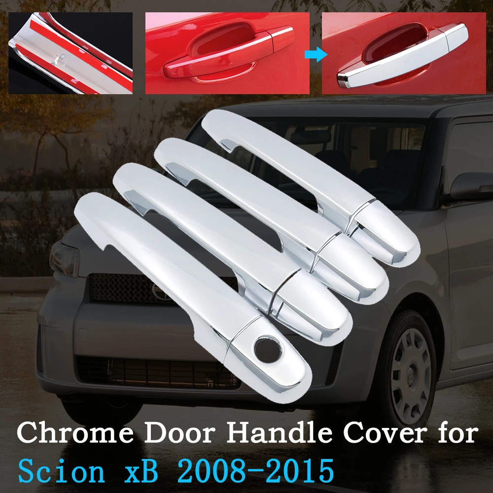 

Chrome Car Door Handle Cover for Scion xB 2008~2015 2014 for Toyota Corolla Rumion Rukus Exterior Trim Accessories Car Stickers