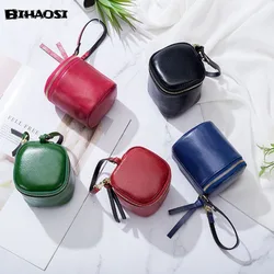 Mini Cartera de cuero Zero para mujer, bolsa de cubo portรกtil con forma de sobre rojo para auriculares, almacenamiento de monedas a la moda, almacenamiento de cosmรฉticos