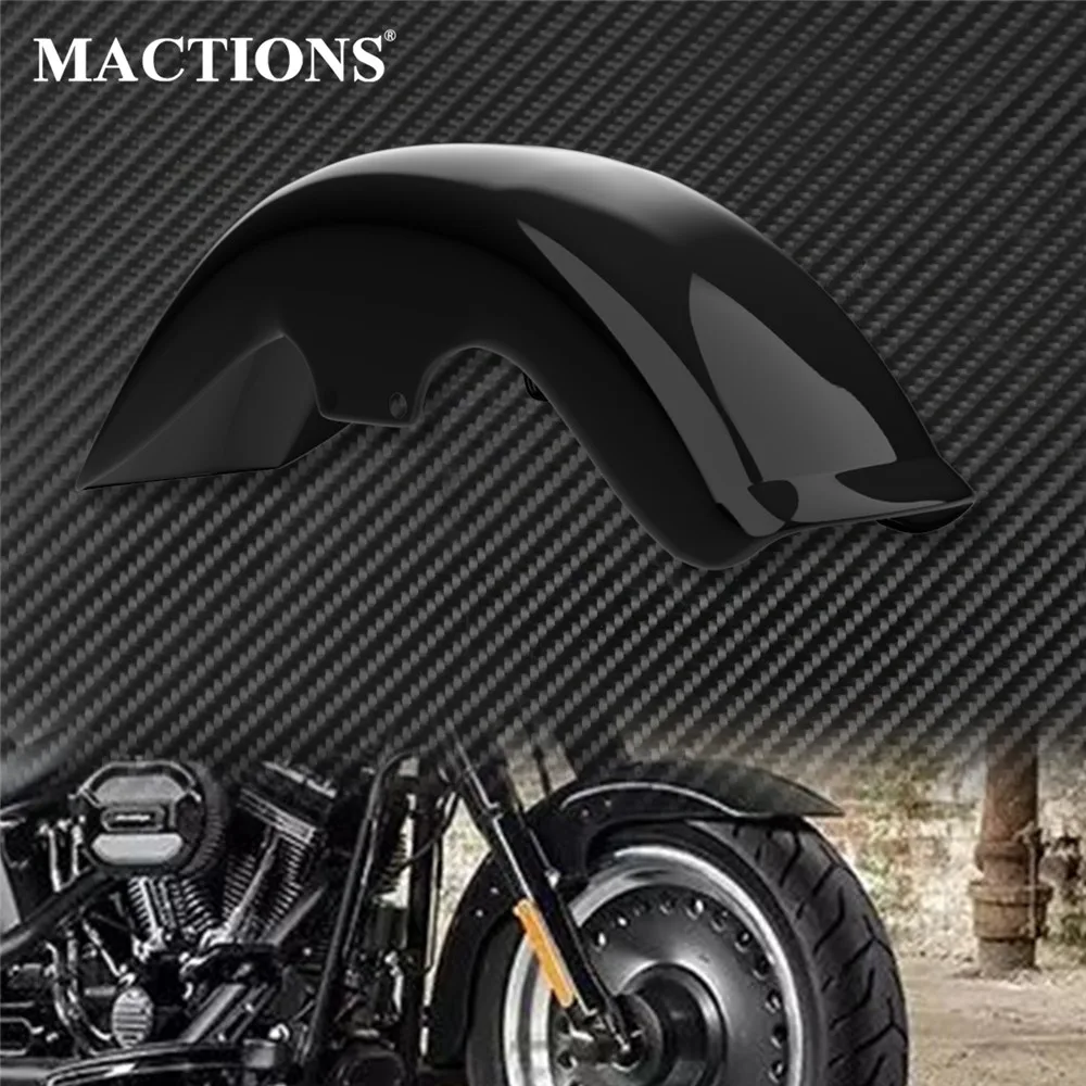 Motorcycle Gloss Black Front Fender Mudguards ABS Plastic Cover For Harley Softail 2006-2017 Fat Boy Special FLSTF 1450